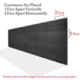 ROYAL SHADE 69 in. x 25 ft. Black Mesh Fabric Privacy Fence Screen with Perimeter Stitched Edges and Grommets