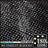 ROYAL SHADE 69 in. x 25 ft. Black Mesh Fabric Privacy Fence Screen with Perimeter Stitched Edges and Grommets