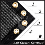 ROYAL SHADE 69 in. x 25 ft. Black Mesh Fabric Privacy Fence Screen with Perimeter Stitched Edges and Grommets