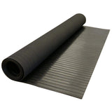 Rubber-Cal Corrugated Wide Rib 3 ft. x 10 ft. Black Rubber Flooring (30 sq. ft.)