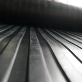 Rubber-Cal Corrugated Wide Rib 3 ft. x 15 ft. Black Rubber Flooring (45 sq. ft.)