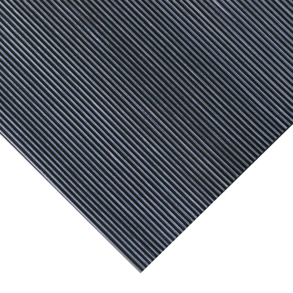 Rubber-Cal Corrugated Fine Rib 1/8 in. x 4 ft. x 4 ft. Rubber Runner