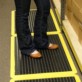 Rubber-Cal "Bubble-Top" Anti-Fatigue Floor Mat, 5/8 in Thick, 2 ft x 3 ft, Black Borders