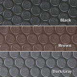 Rubber-Cal Coin Grip 4 ft. x 7 ft. Black Commercial Grade PVC Flooring