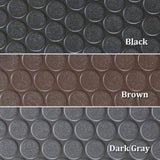 Rubber-Cal Coin Grip 4 ft. x 15 ft. Black Commercial Grade PVC Flooring