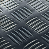 Rubber-Cal "Diamond-Grip" 4 ft. x 6 ft. Black Commercial PVC Flooring