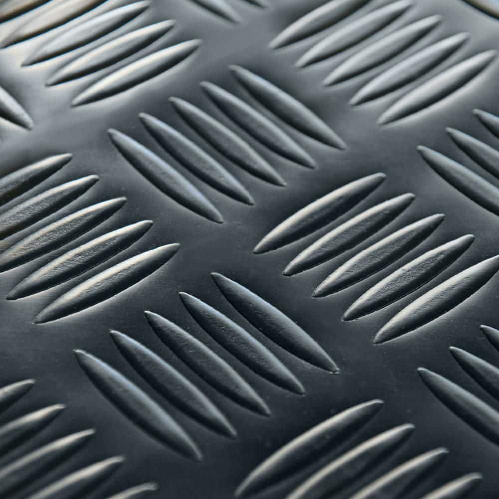 Rubber-Cal "Diamond-Grip" 4 ft. x 20 ft. Black Commercial PVC Flooring