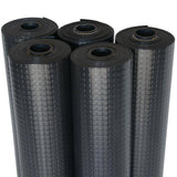 Rubber-Cal Block-Grip 4 ft. x 25 ft. Black Commercial PVC Flooring Roll