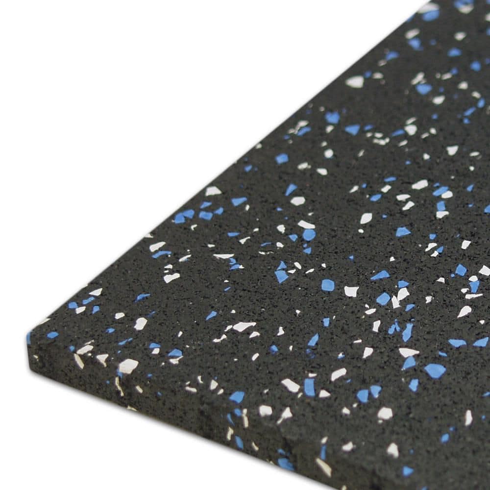 Rubber-Cal "Elephant Bark" Rubber Flooring – 3/16 in. x 4 ft. x 6 ft., Black