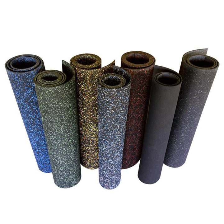 Rubber-Cal "Elephant Bark" Rubber Flooring – 3/8 in. x 4 ft. x 4 ft. – Black