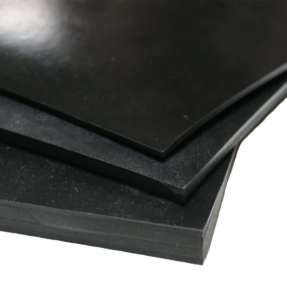 Rubber-Cal EPDM Rubber Sheet - 3/16 in. Thick x 12 in. Width x 12 in. Length - Black - 60A Durometer