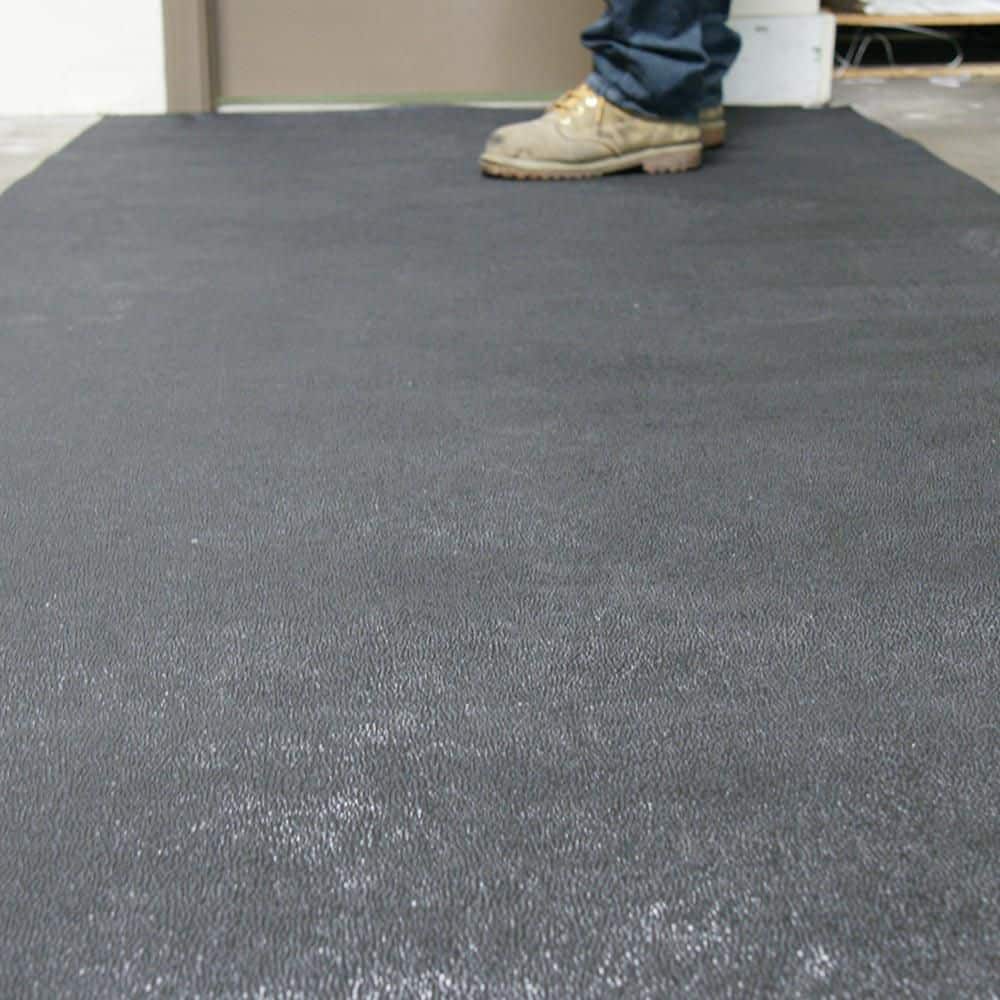 Rubber-Cal "Tuff-n-Lastic" Rubber Runner Mat, 1/8 in. Thick x 48 in. Wide x 4 ft. Long, Rolled Rubber Flooring, Black