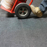 Rubber-Cal "Tuff-n-Lastic" Rubber Runner Mat, 1/8 in. T x 48 in. W x 9 ft. L, Rolled Rubber Flooring, Black