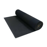 Rubber-Cal "Tuff-n-Lastic" Rubber Runner Mat, 1/8 in. T x 48 in. W x 9 ft. L, Rolled Rubber Flooring, Black