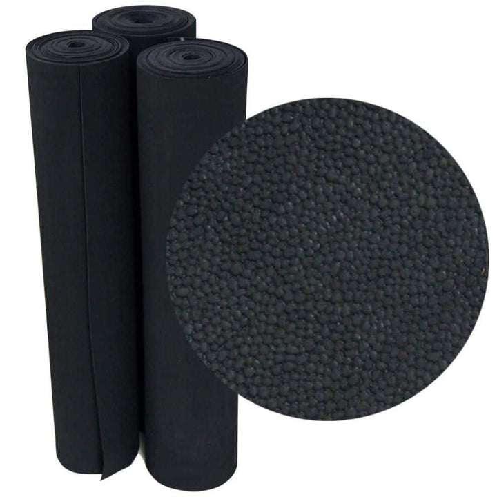 Rubber-Cal Tuff-n-Lastic Runner Mat, 1/8 in. Thick x 4 ft. Wide x 10 ft. Long, Black Rubber Flooring (40 sq. ft.)