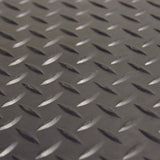 Rubber-Cal Diamond Plate 4 ft. x 3 ft. Black Rubber Flooring (12 sq. ft.)