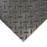 Rubber-Cal Diamond Plate 4 ft. x 4 ft. Black Rubber Flooring (16 sq. ft.)