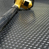 Rubber-Cal Diamond Plate 4 ft. x 5 ft. Black Rubber Flooring (20 sq. ft.)