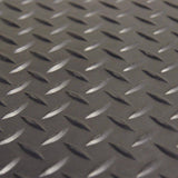 Rubber-Cal Diamond Plate 4 ft. x 2.5 ft. Black Rubber Flooring (10 sq. ft.)