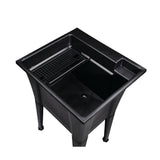RUGGED TUB 24 in. x 22 in. Black Utility/Laundry Sink