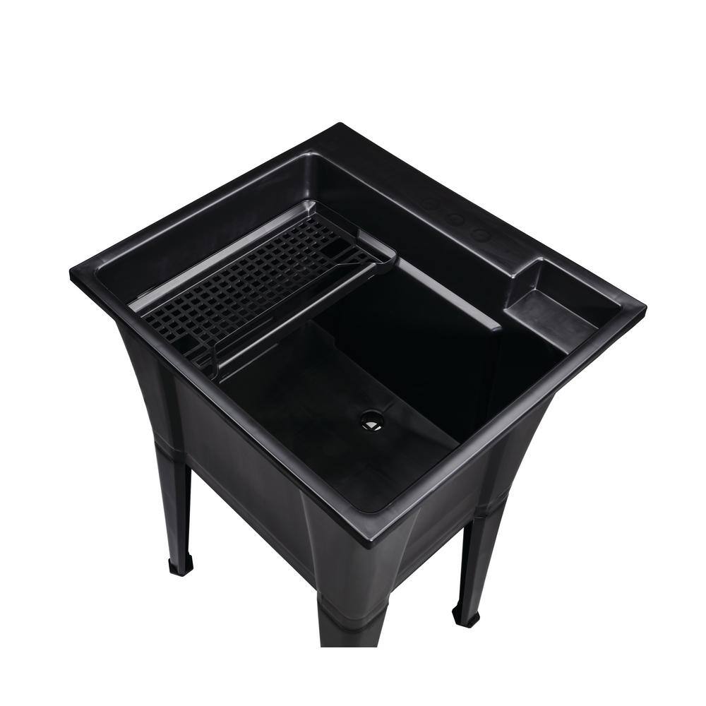 RUGGED TUB 24 in. x 22 in. Black Freestanding Utility Laundry Sink (Pack of 2)