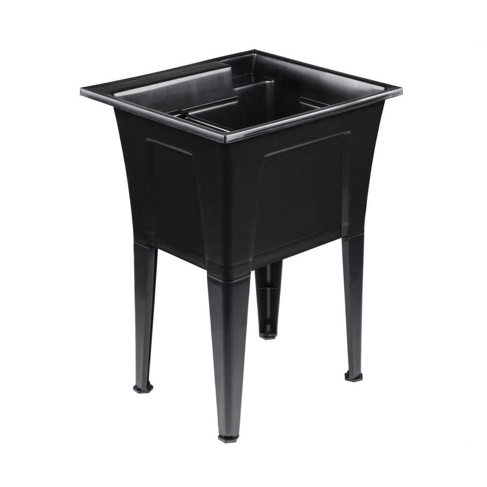 RUGGED TUB 24 in. x 22 in. Black Freestanding Utility Laundry Sink (Pack of 2)