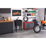 RUGGED TUB 24in x 22in Black Freestanding Utility Sink with Pullout Faucet