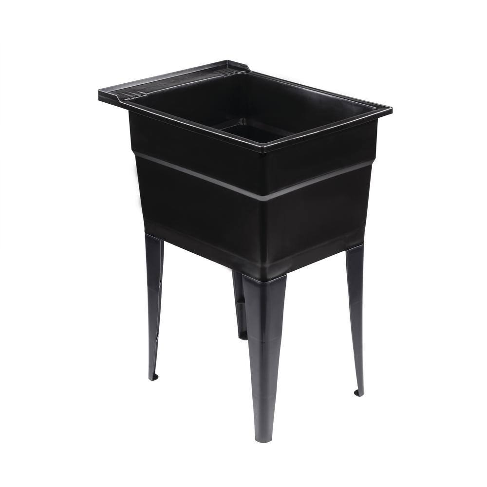 RUGGED TUB 18 in. x 24 in. Black Freestanding Utility/Laundry Sink (Pack of 2)