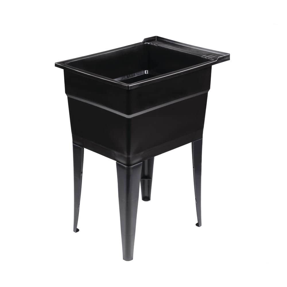 RUGGED TUB 18 in. x 24 in. Black Freestanding Utility/Laundry Sink (Pack of 2)