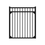 FORTRESS A2 4.5-ft H x 4-ft W Gloss Black Aluminum Flat Top and Bottom Design Walk Gate for Pool Application