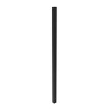 FORTRESS A2 2.5-in x 2.5-in x 6.5-ft Gloss Black Aluminum  Flat Top and Bottom Design End Post for Pool Application