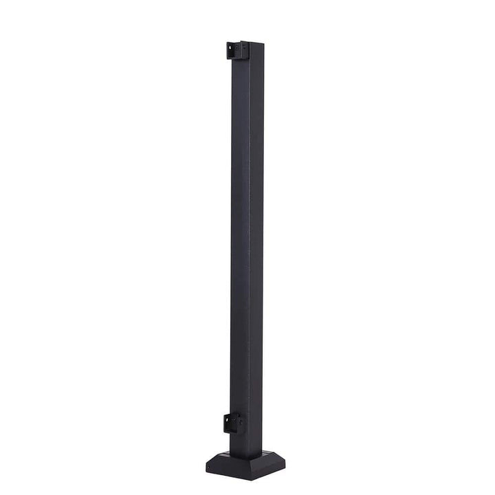 FORTRESS Al13 Home Railing 3-in x 39.5-in Aluminum Black Sand Post