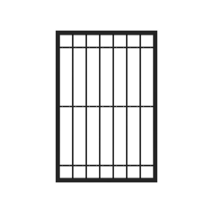 4.25 ft. W x 6.25 ft. H Estate Gloss Black Steel Gate