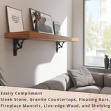 Folly 8 in. L Black Steel Heavy Duty Shelf Bracket (2-Pack)