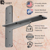 11 in. L Black Steel Heavy Duty Floating Granite Bracket (1-Pack)