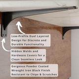 Gladiator 21 in. L Black Steel Heavy Duty Floating Shelf Bracket (2 pack)
