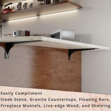 Gladiator 21 in. L Black Steel Heavy Duty Floating Shelf Bracket (2 pack)