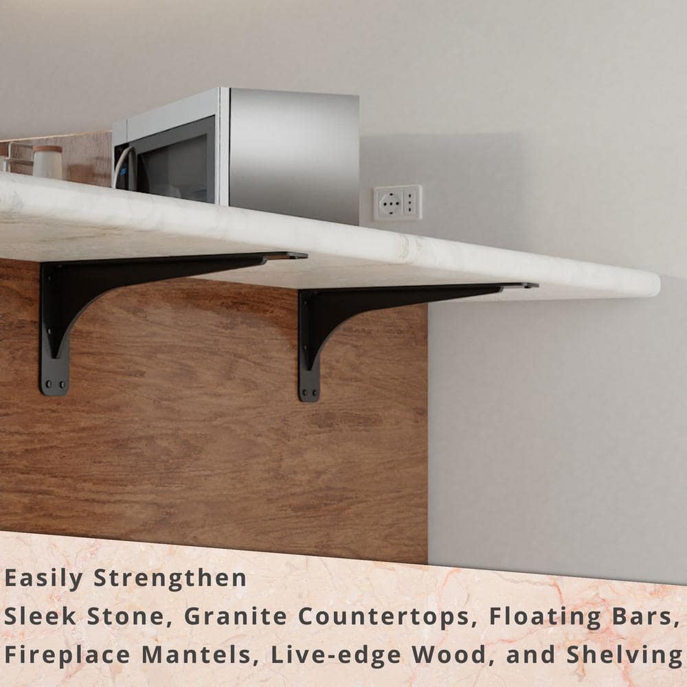 Gladiator 15 in. L Black Steel Heavy Duty Floating Shelf Bracket