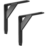 Jetstream 8 in. L Black Iron Heavy Duty Shelf Bracket (2-Pack)