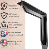 Lucca Designer 10 in. L Black Iron Decorative Heavy Duty Shelf Bracket (2-Pack)
