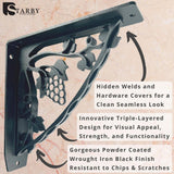 Madeira 12 in. L Black Iron Heavy Duty Shelf Bracket (2-Pack)