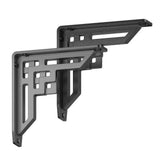 Rockville 8 in. L Black Iron Heavy Duty Shelf Bracket for Decorative Shelving (2-Pack)