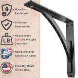 Sullivan 12 in. L Black Iron Heavy Duty Shelf Bracket (2-Pack)