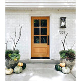 Krosswood Doors 36 in. x 80 in. Farmhouse 3/4 Lite Black Stain Douglas Fir Prehung Front Door