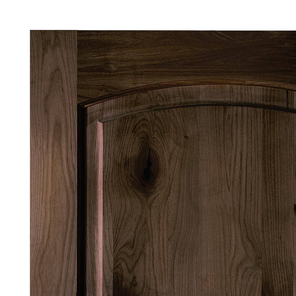 Krosswood Doors 30 in. x 80 in. Knotty Alder 2 Panel Right-Hand/Inswing Black Stain Wood Prehung Front Door