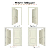 Krosswood Doors 30 in. x 96 in. Knotty Alder 2-Panel Left-Hand/Inswing Black Stain Wood Prehung Front Door