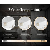Staykiwi 24 in. W x 24 in. H 3 colors with light Round Iron Medicine Cabinet with Mirror