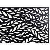 Sudzendf Outdoor and Indoor Freestanding Decorative Privacy Screen Metal Privacy Screen, Fence Panels in Black