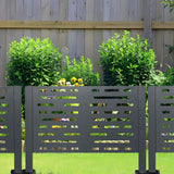 Sudzendf 3 x 2 FT Air Conditioner Fence, Metal Privacy Fence Cover, 3-Fence Panels