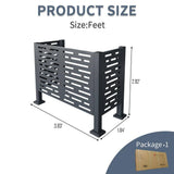 Sudzendf 4 x 2 FT Air Conditioner Fence, Metal Privacy Fence Cover, 3-Fence Panels